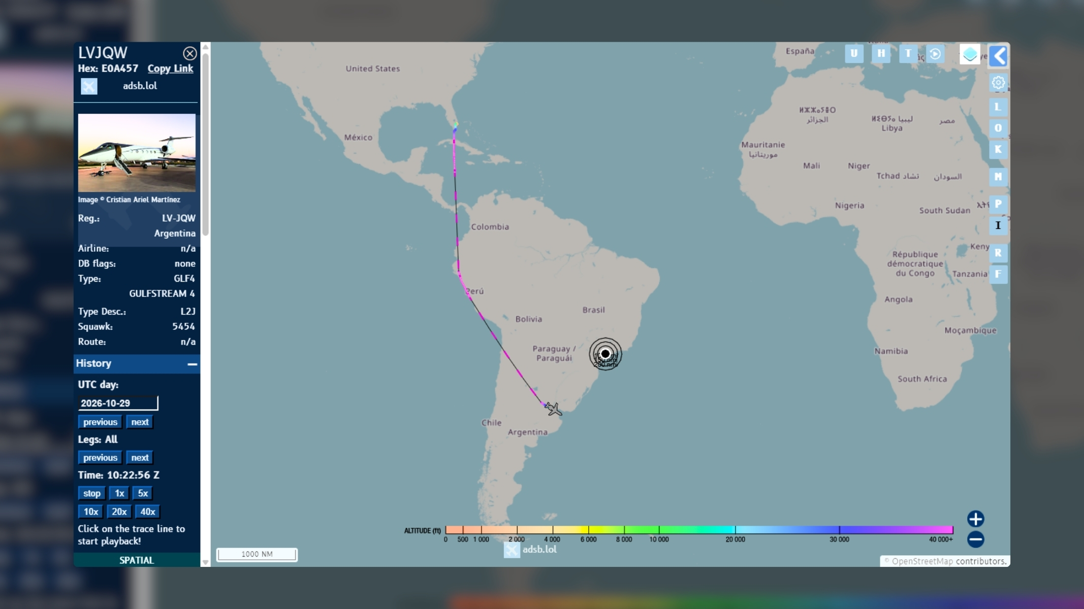 Jato que levou Flávio a Miami volta a Buenos Aires sem entrar no espaço aéreo brasileiro