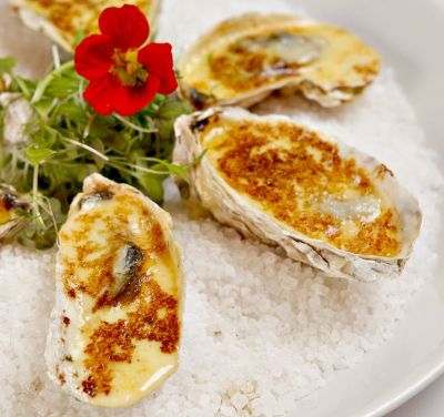 Ostras gratinadas do chef Giuliano Hahn. Foto: Divulgação