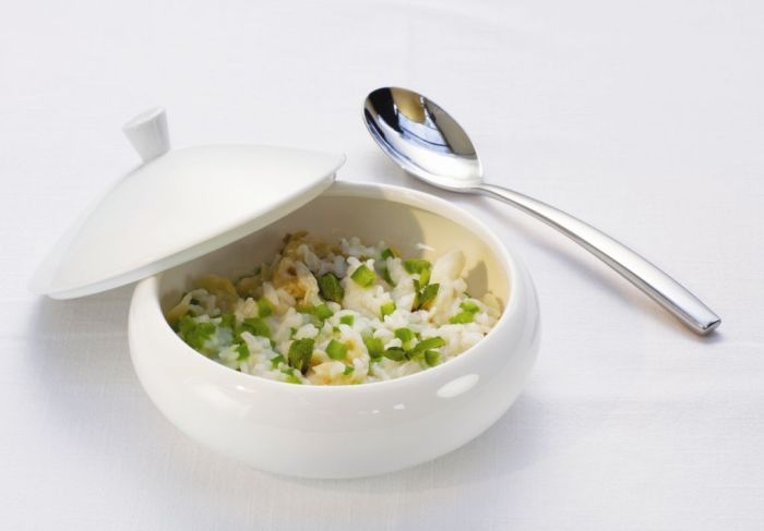 Arroz de bacalhau com hortelã Arroz de bacalhau com hortelã