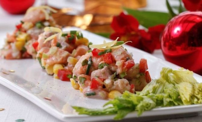 Ceviche de Salmão Ceviche de Salmão