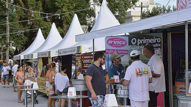 Barraquinhas do festival. Foto: Divulgação Barraquinhas do festival. Foto: Divulgação