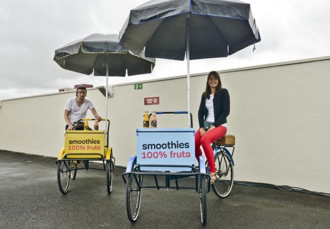 O americano Kyle Fraser e Bruna Maus da Silva, da Santa Hora Smoothies. Foto: Divulgação
O americano Kyle Fraser e Bruna Maus da Silva, da Santa Hora Smoothies. Foto: Divulgação