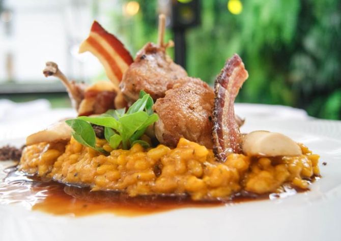 Spaghetto alla carbonara servido com pancetta (R$ 42). Foto: Luis Rocha/Divulgação