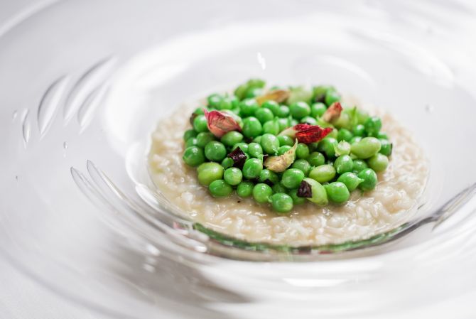 Risoto com ervilhas. Foto: Divulgação Risoto com ervilhas. Foto: Divulgação