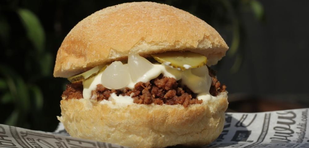 Sanduíche de carne moída Angus, do Senhor Garibaldi. Foto: Divulgação.