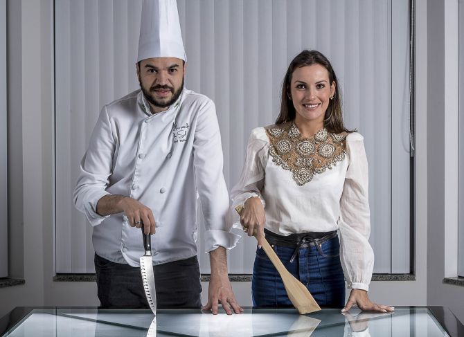 Ilicilho Neto e Cris Comelli, do Chame o Chef. Foto: divulgação Ilicilho Neto e Cris Comelli, do Chame o Chef. Foto: divulgação