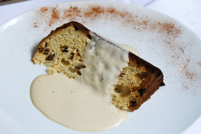 Zabaione com panetone do Ernesto. Foto: Divulgação Zabaione com panetone do Ernesto. Foto: Divulgação