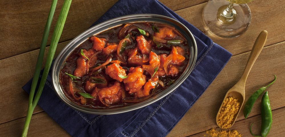 Bolinho de legumes e pimentão., com gengibre e condimentos indianos. Foto: Divulgação.