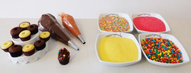 Miss Cupcake vai ensinar a fazer cupcake com dois sabores de massa: chocolate e baunilha. Foto: Divulgação. Miss Cupcake vai ensinar a fazer cupcake com dois sabores de massa: chocolate e baunilha. Foto: Divulgação.