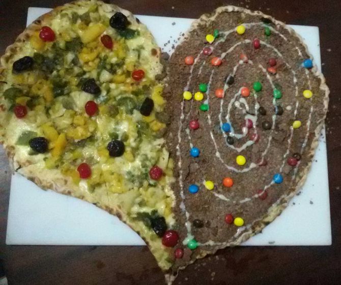 Também tem pizzas com formatos diferentes. Foto: Divulgação Também tem pizzas com formatos diferentes. Foto: Divulgação