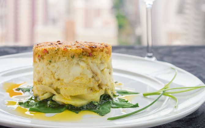 Bacalhau alentejano, novidade no cardápio do Terrazza 40. Foto: Divulgação Bacalhau alentejano, novidade no cardápio do Terrazza 40. Foto: Divulgação