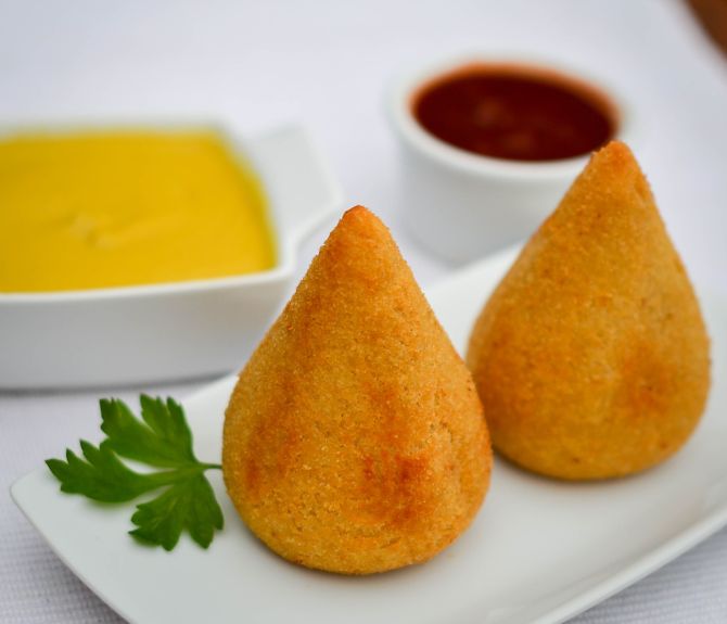 Coxinha da Sugar Bakery. Foto: Cassiano Brasil/Divulgação Coxinha da Sugar Bakery. Foto: Cassiano Brasil/Divulgação