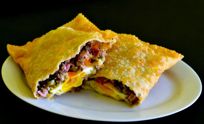 Pastel da Pastelaria Sabores da Família. Foto: Divulgação Pastel da Pastelaria Sabores da Família. Foto: Divulgação