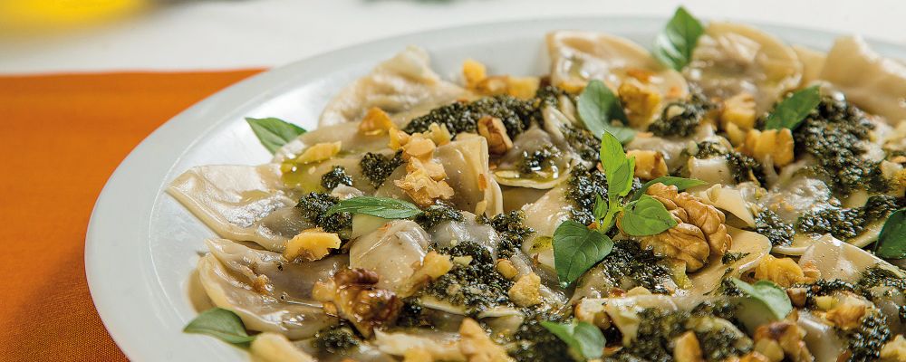 melhor prato vegetariano de curitiba é o tortei de berinjela com pesto de nozes da original cucina e pizzeria