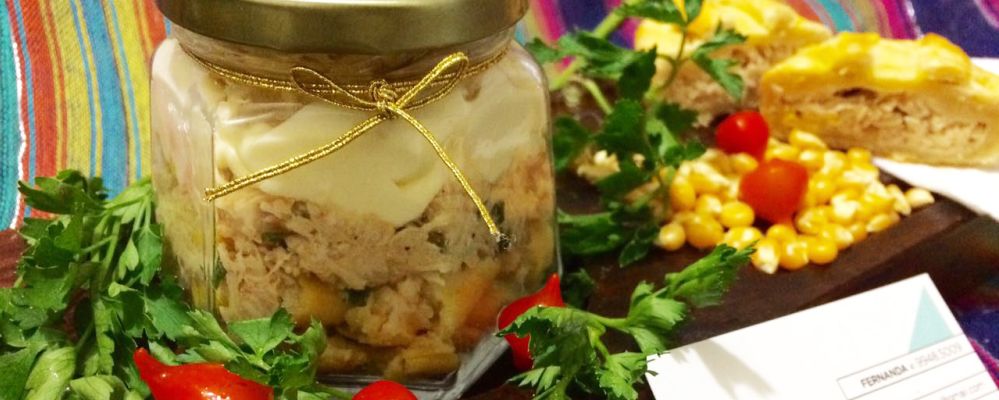 torta salgada no pote