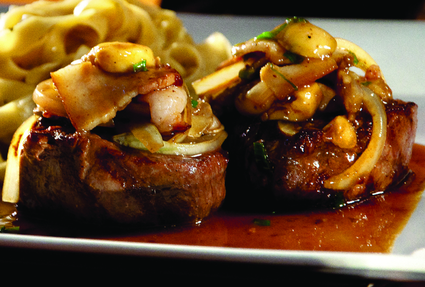 Filetto Al Cacciatore, mignon com talharim. Foto: Divulgação Filetto Al Cacciatore, mignon com talharim. Foto: Divulgação
