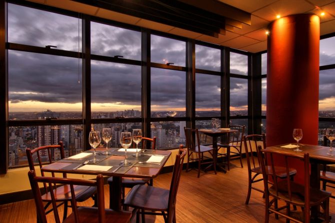 Restaurante Terrazza 40 tem vista panorâmica da cidade. Foto: Divulgação Restaurante Terrazza 40 tem vista panorâmica da cidade. Foto: Divulgação