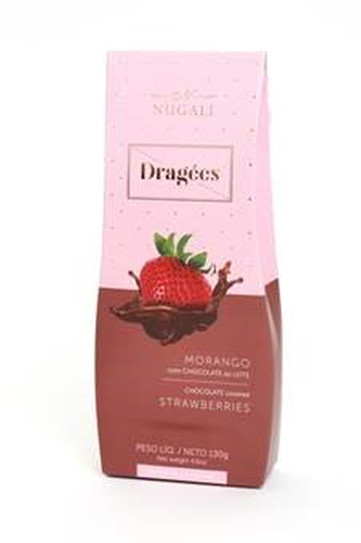 A Dragée de Morango da Nugali cusra R$ 28. A Dragée de Morango da Nugali cusra R$ 28.