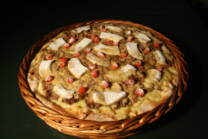Pizza de barreado da Mercearia Anos 30. Foto: Divulgação. Pizza de barreado da Mercearia Anos 30. Foto: Divulgação.