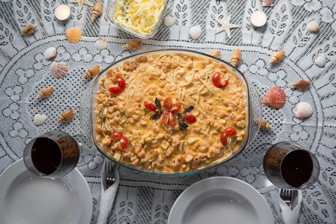 Spaghetti com frutos do mar. Foto: Divulgação. Spaghetti com frutos do mar. Foto: Divulgação.