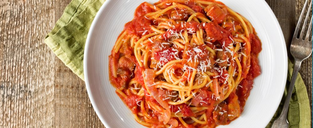 Macarrao amatriciana. Foto: Bigstock. Macarrao amatriciana. Foto: Bigstock.