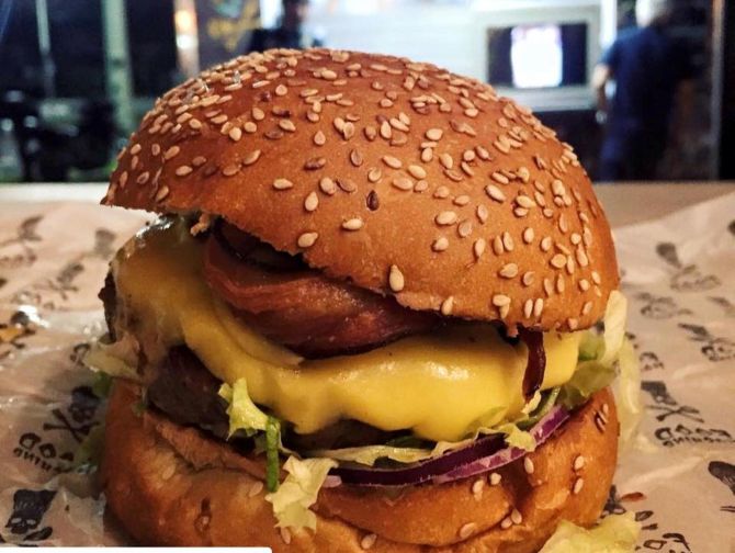 Hambúrguer da Food Machine. Foto: Divulgação Hambúrguer da Food Machine. Foto: Divulgação
