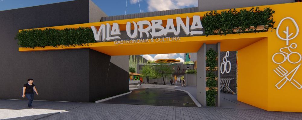 Entrada da Vila Urbana pela Rua Marechal Deodoro. Nova vila gastronômica é vizinha ao Centro Comercial Itália. Foto: Divulgação