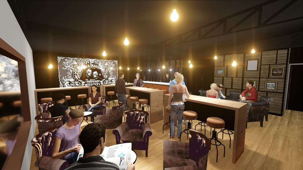 Projeto do Jack Daniel's Pub em Curitiba. Foto: Divulgação. Projeto do Jack Daniel's Pub em Curitiba. Foto: Divulgação.