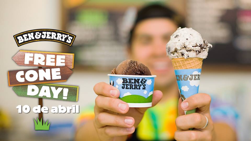 Sorveteria Ben & Jerry's distribui sorvete de graça no dia 10 de abril em Curitiba. Foto: Divulgação.