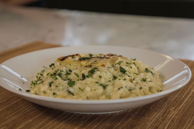 Risoto de brie do Cão Véio Risoto de brie do Cão Véio