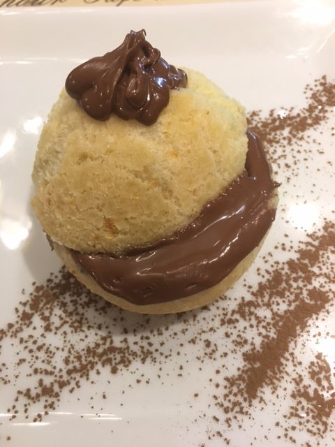Pão de queijo de Nutella do Café du Centre. Foto: Divulgação Pão de queijo de Nutella do Café du Centre. Foto: Divulgação