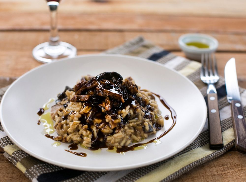 Um dos pratos do kit é o risoto de cogumelos. Foto: divulgação. Um dos pratos do kit é o risoto de cogumelos. Foto: divulgação.