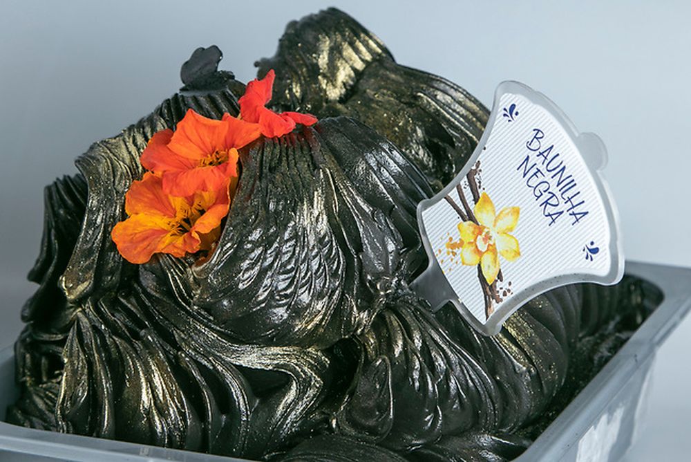 Já o vegano de baunilha negra é uma aposta mais para os adultos. Foto: Comodo Riguardare/divulgação Fispal. Já o vegano de baunilha negra é uma aposta mais para os adultos. Foto: Comodo Riguardare/divulgação Fispal.