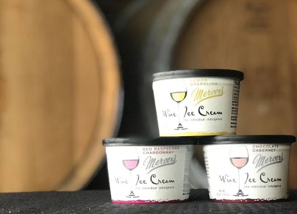 Nos EUA, a sorveteria Mercer's conseguiu criar um sorvete de vinho de longa duração, mas a receita é mantida em segredo. Foto: reprodução/Facebook. Nos EUA, a sorveteria Mercer's conseguiu criar um sorvete de vinho de longa duração, mas a receita é mantida em segredo. Foto: reprodução/Facebook.