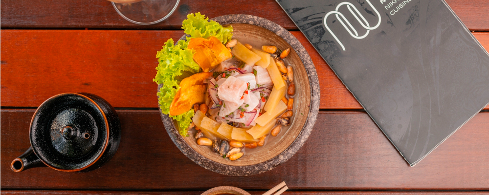 Categoria nova, melhor ceviche de Curitiba leva combinação clássica de ingredientes Peruvian Classic, ceviche do Nuu Nikkei. Foto: Divulgação.