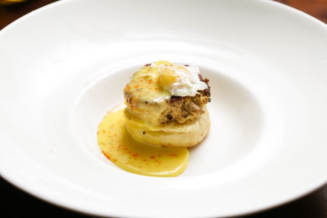 Ovo Benedict com atum al tartufo, na Tartuferia San Paolo. Foto: Michel Willian / Gazeta do Povo Ovo Benedict com atum al tartufo, na Tartuferia San Paolo. Foto: Michel Willian / Gazeta do Povo