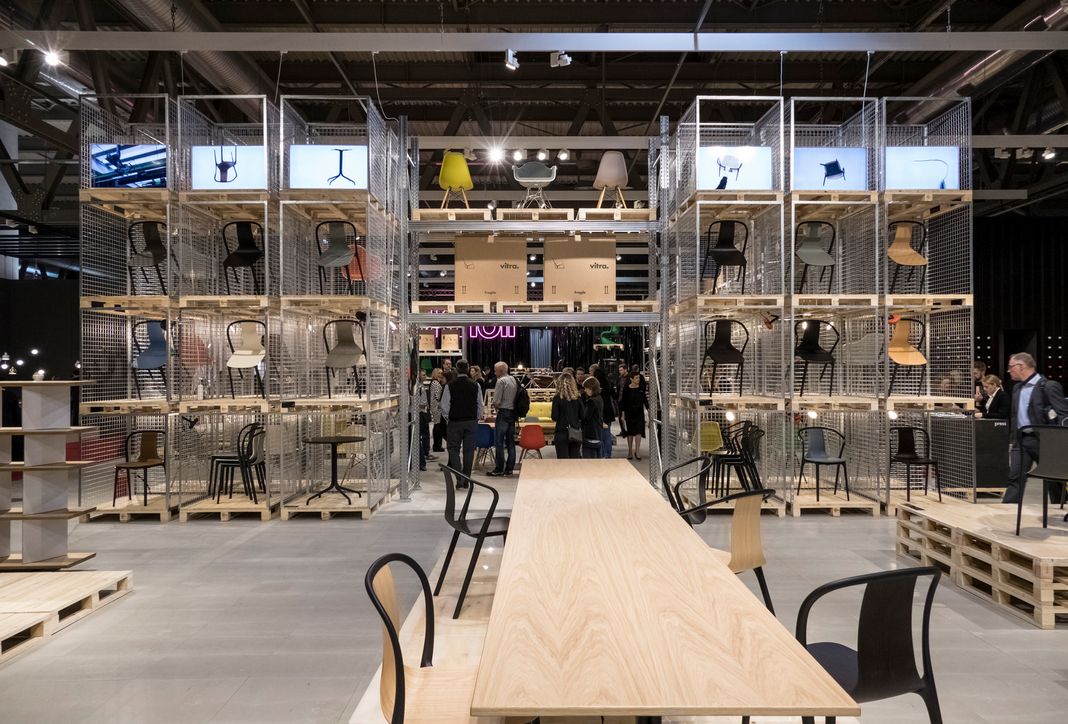 Móveis Vitra, em Milão. Foto: Saverio Lombardi Vallauri / Divulgação