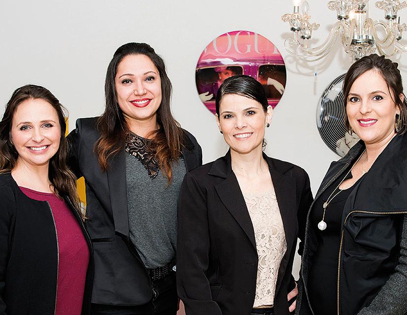 Larissa Jedyn, Andrea Correa, Andréa Sorgenfrei e Graça Gnoatto. Fotos: Letícia Akemi/Gazeta do Povo e  Carol Sábio/Divulgação.