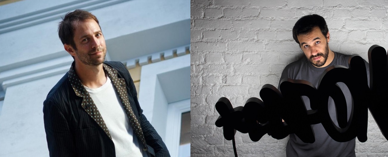 O arquiteto argentino Leandro Erlich e o artista paulistano Alexandre Orion, dois dos principais nomes mundiais da intervenção urbana. Foto: Conversarte/Divulgação