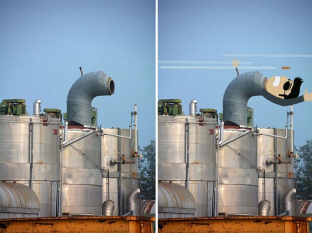 Silos comuns viraram cenário da icônica cena de Matrix, na visão da artista holandesa Tineke Meirink. Fotos: Tineke Meirink/Divulgação