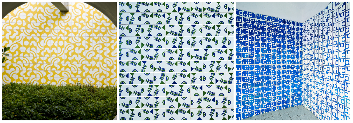 Diversas obras de Athos Bulcão espalhadas por Brasília resgatam temas, cores e formas brasileiras a partir de uma simplicidade modular impressionante. Fotos: Fundação Athos Bulcão/Acervo Diversas obras de Athos Bulcão espalhadas por Brasília resgatam temas, cores e formas brasileiras a partir de uma simplicidade modular impressionante. Fotos: Fundação Athos Bulcão/Acervo