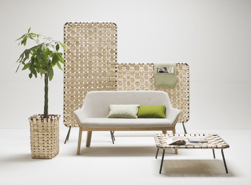 Mesinha de centro, cesto e painéis formam a coleção Zumitz. Fotos: Alki/Divulgação