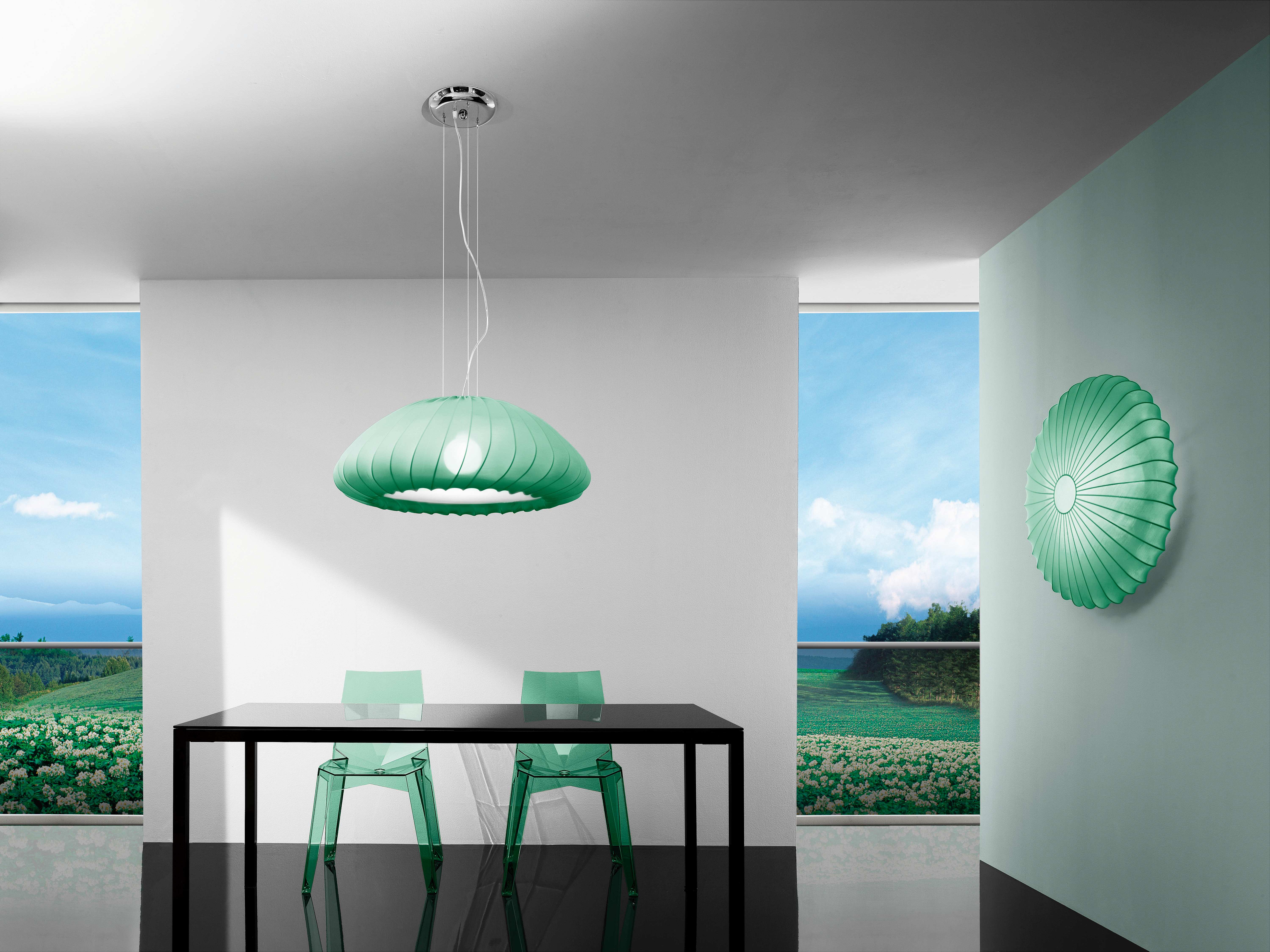 Novas coleções de luminárias da Axo Light trazem o verde à baila. Fotos: Divulgação