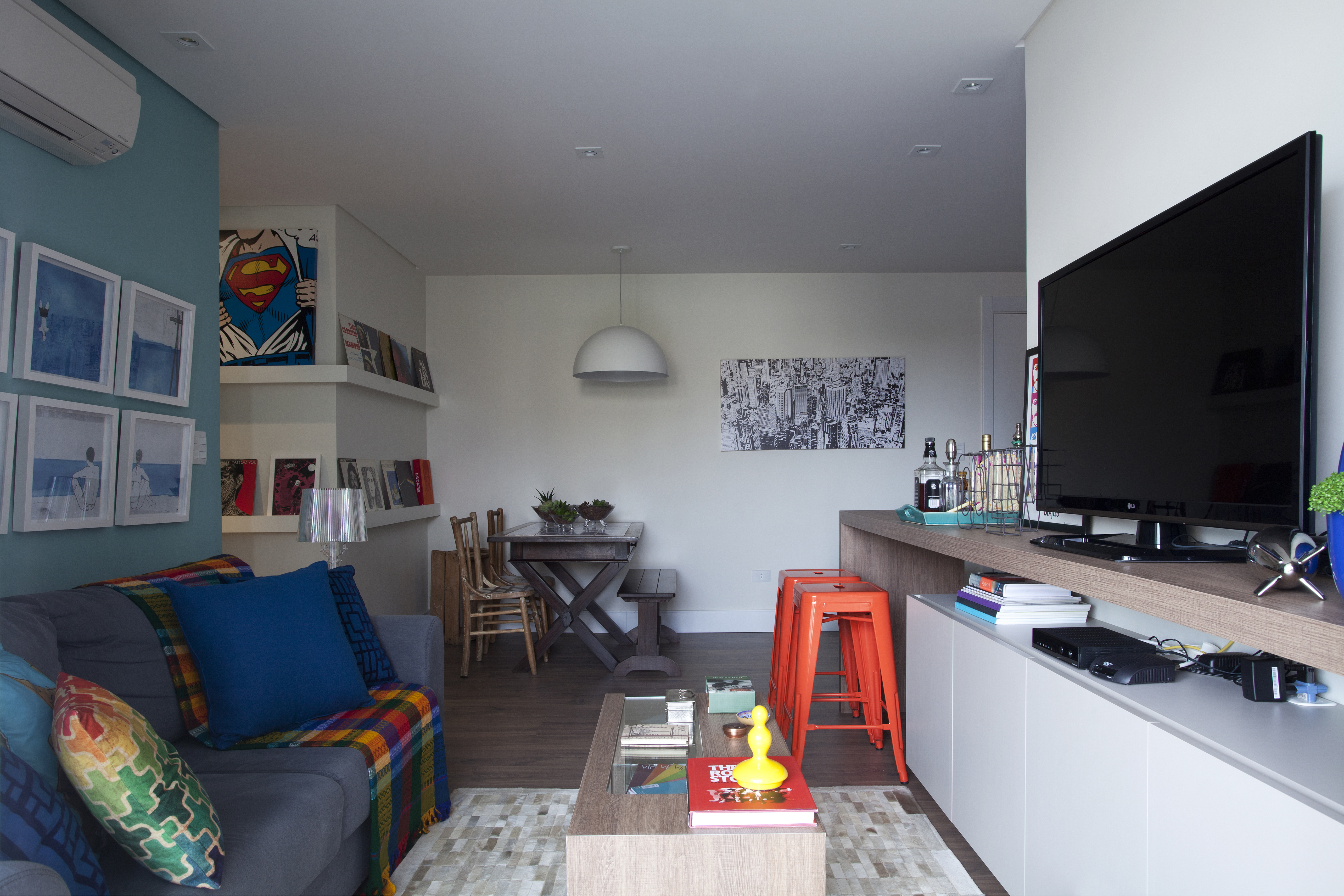 Inspire-se na decoração do apartamento moderninho e colorido Inspire-se na decoração do apartamento moderninho e colorido