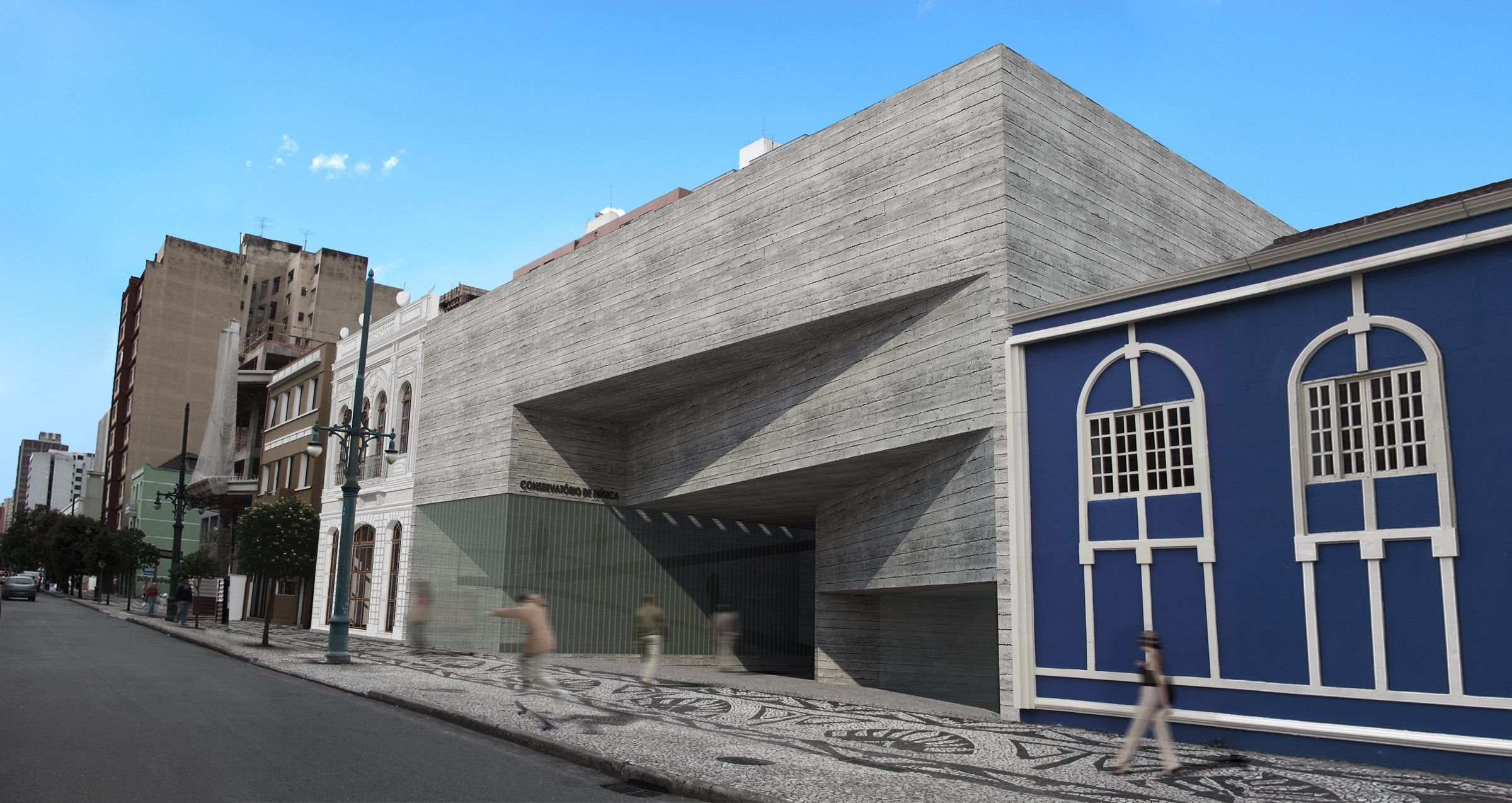 Fachada 3D de conservatório proposto pelo estudante da UP.
Imagem: Divulgação Fachada 3D de conservatório proposto pelo estudante da UP.
Imagem: Divulgação