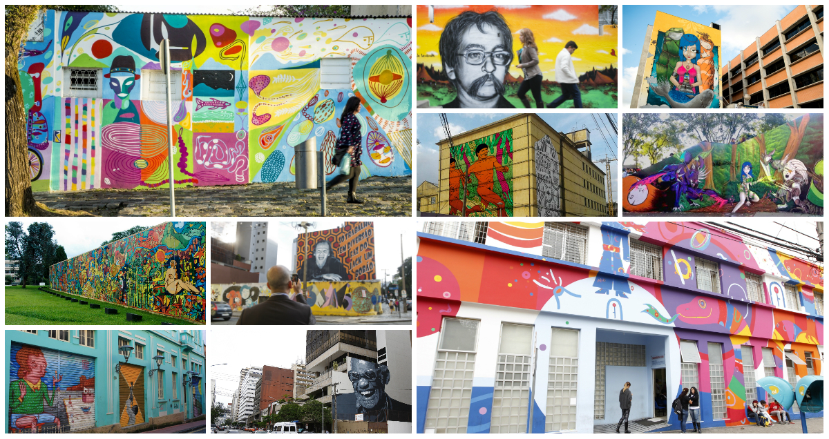 Murais ressignificam a cidade todos os dias por meio da poesia visual. Fotos: Divulgação