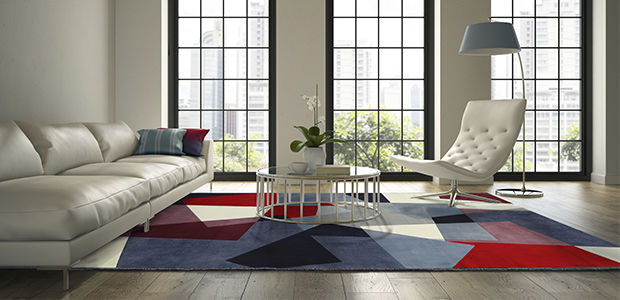 Tapete Quadros da coleção Pixel da Tapetes São Carlos. Imagem: Divulgação