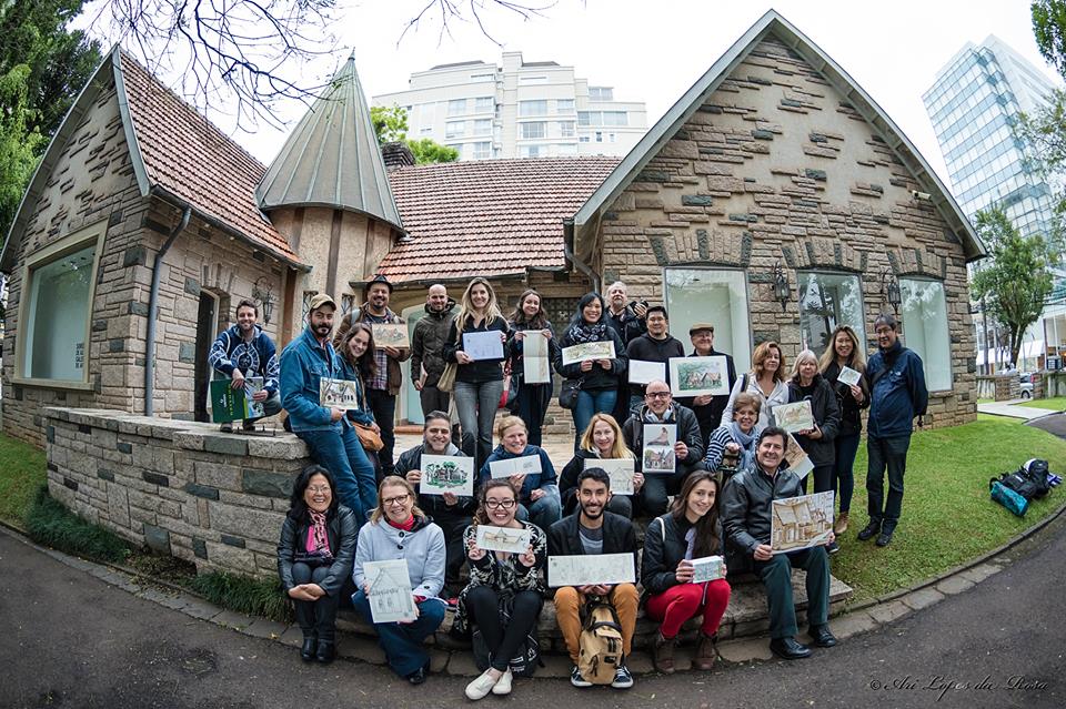 Urban Sketchers, os retratistas do tempo em ação em Curitiba Urban Sketchers, os retratistas do tempo em ação em Curitiba