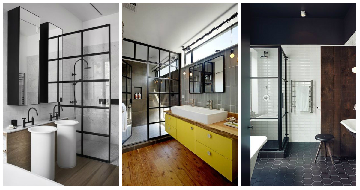 Capazes de combinar com diferentes materiais e estilos, as esquadrias pretas para box dão um toque moderno e industrial ao banheiro. Fotos: créditos no texto
