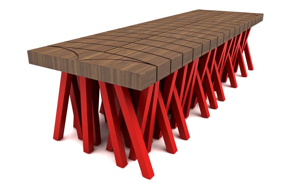 O Banco Centopeia, do Mula Preta, é um dos produtos disponíveis para venda na Boobam. Foto: Reprodução